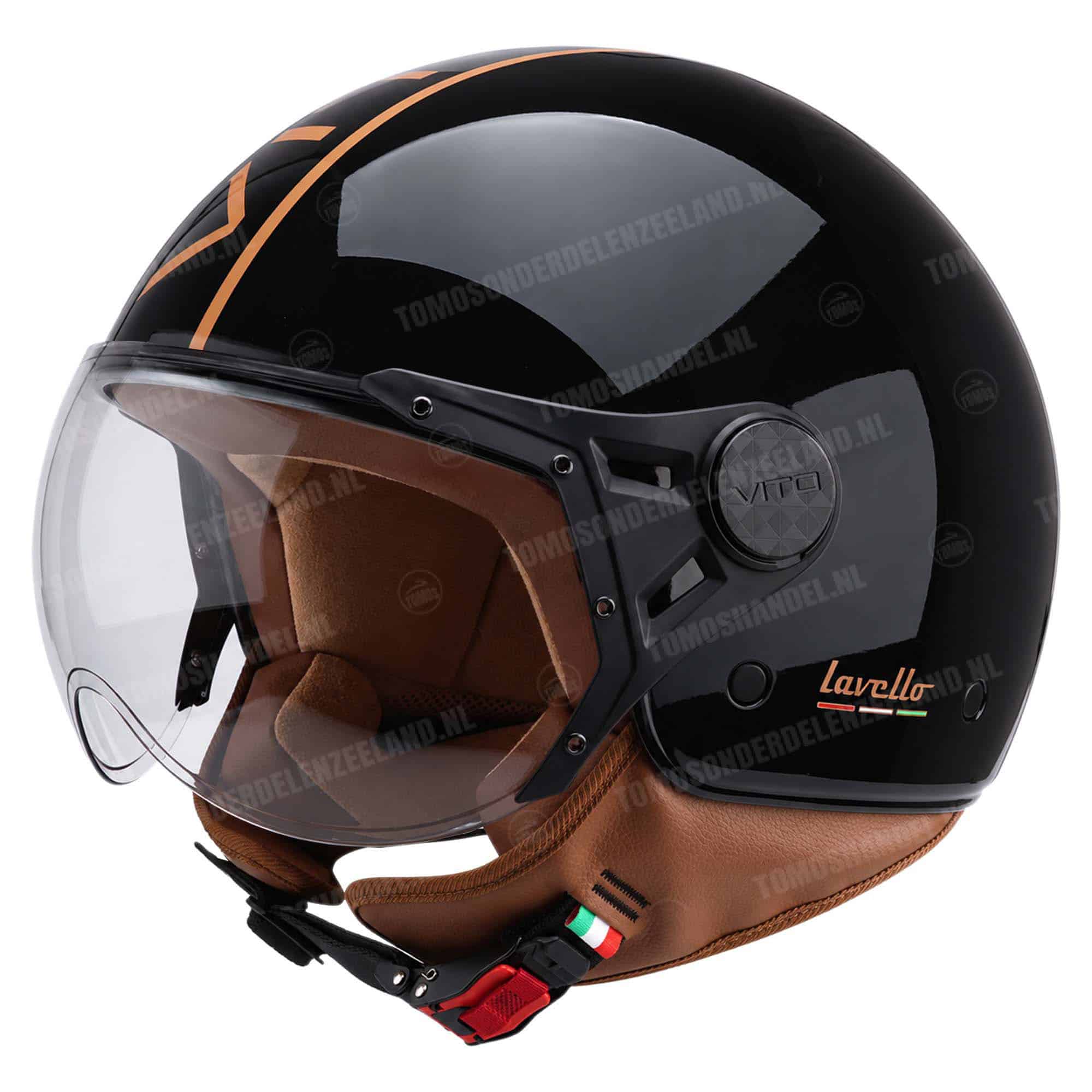 1630 Helm Vito Jethelm Lavello glans zwart (XS t/m XXL)