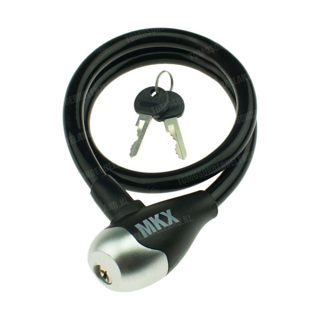Kabelslot 65cm zwart/grijs (8mm dik) MKX