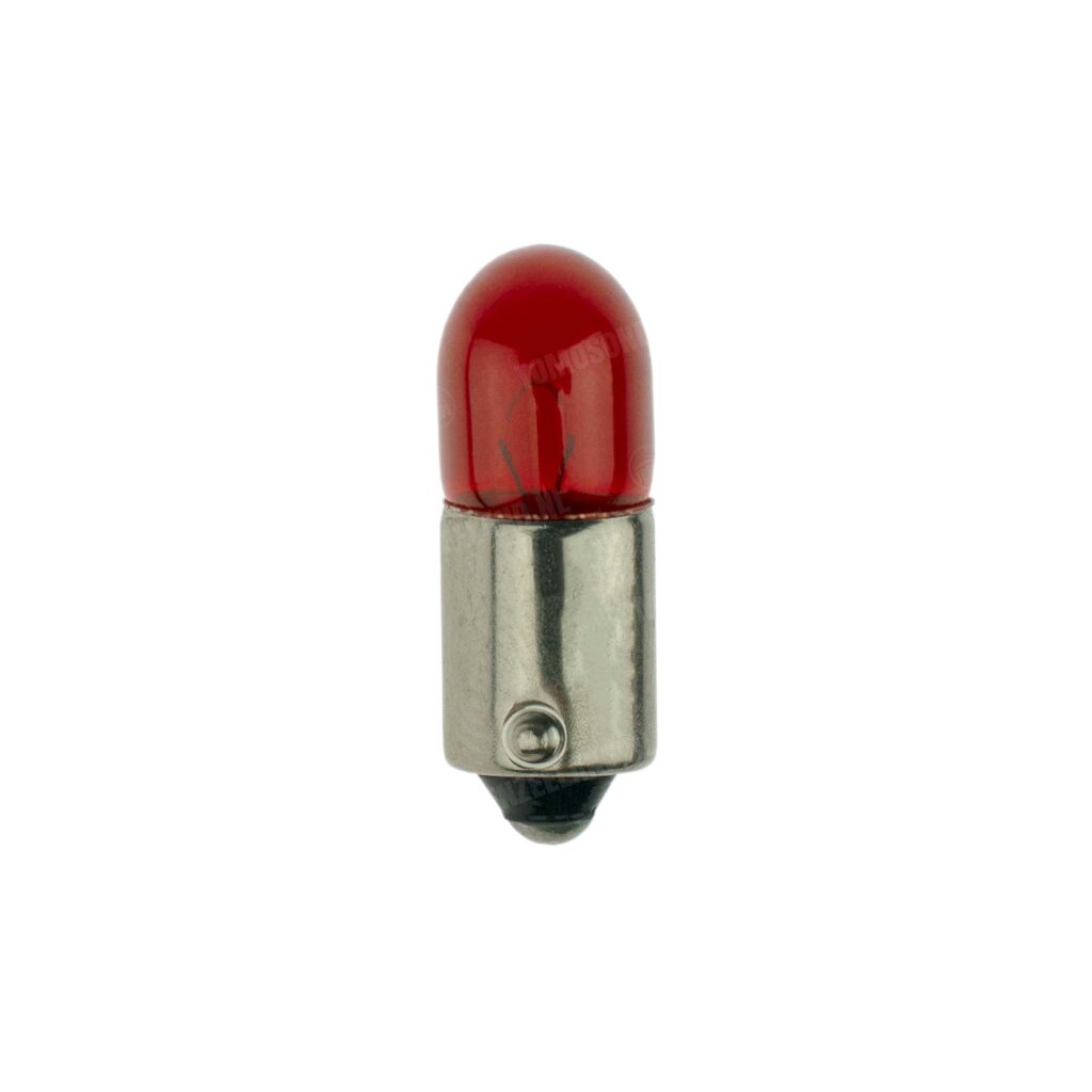Lamp BA9 rood 12V 4 Watt Achterlicht
