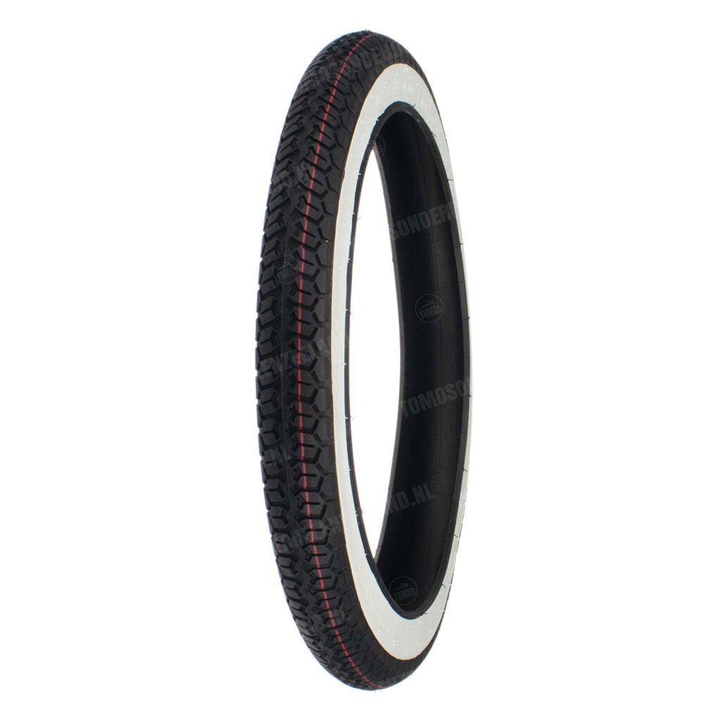 Buitenband 16 inch 2.25x16 Mitas B8 white wall Straatband S25 / A3 / A35