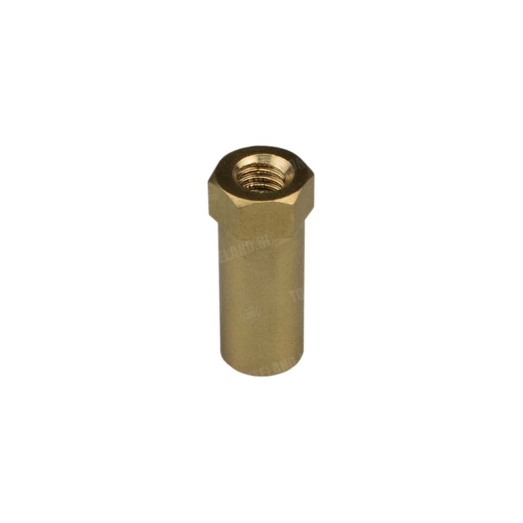 Uitlaat moer M6x25 messing lang universeel