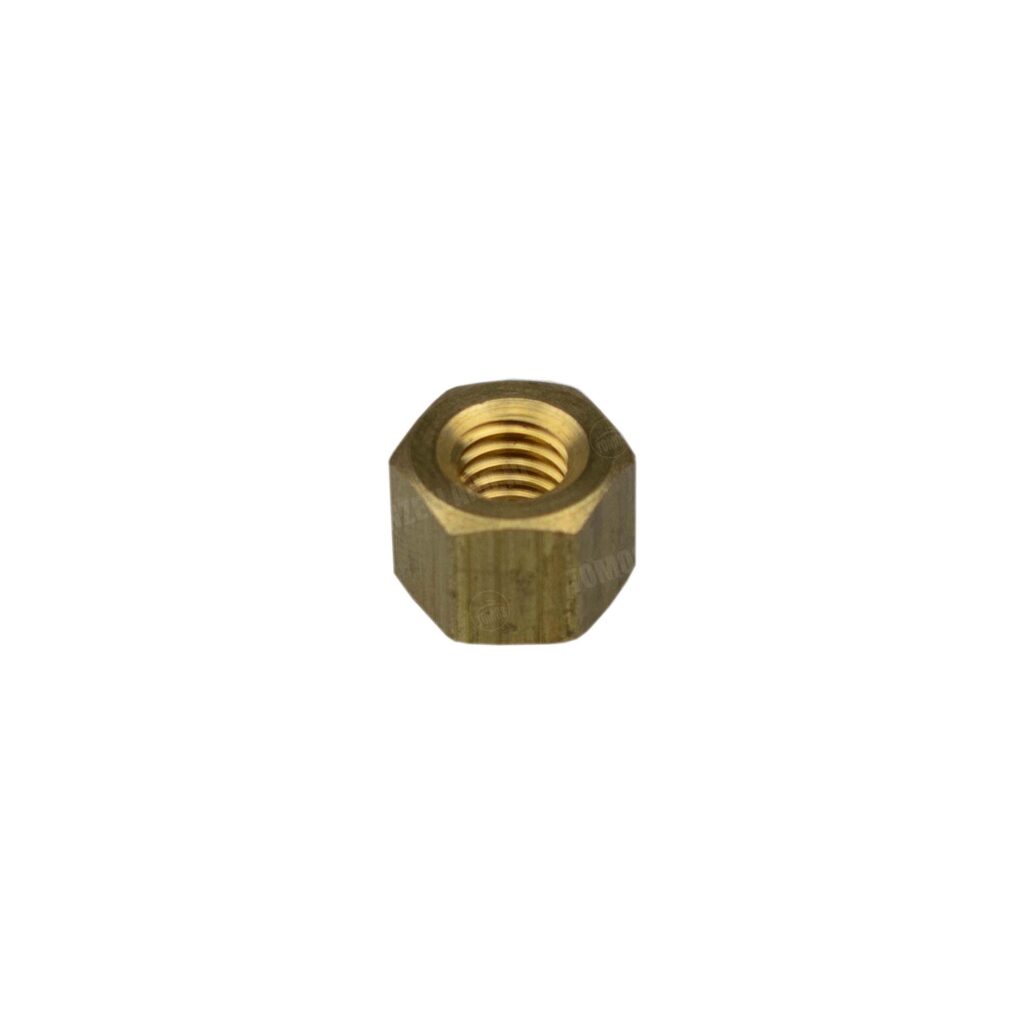 Uitlaatmoer M6x8mm messing kort universeel