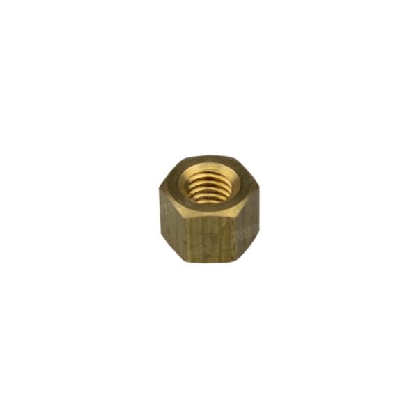 Uitlaatmoer M6x8mm messing kort universeel