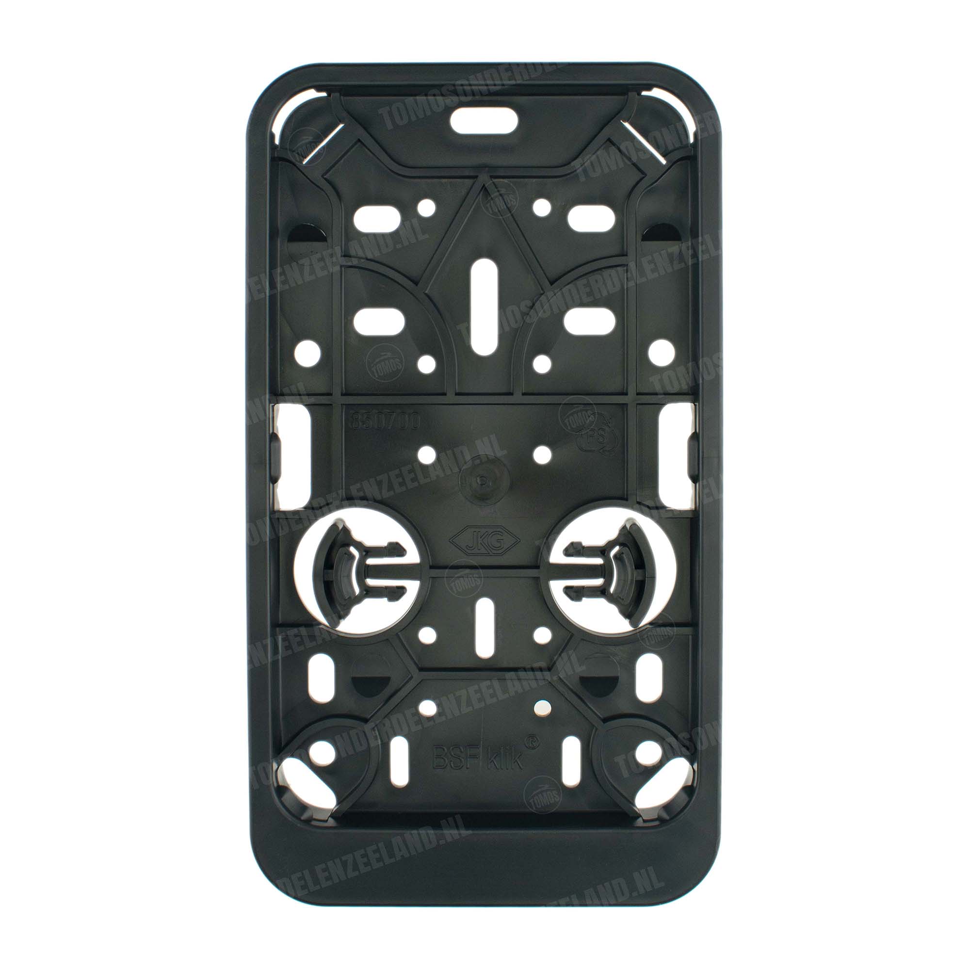 1459 Kentekenplaathouder staand zwart 10x17.5cm