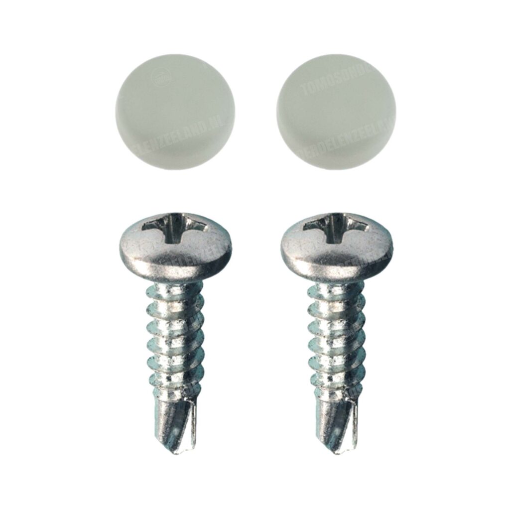 Kentekenplaat Bevestiging set 5.0x16mm Wit