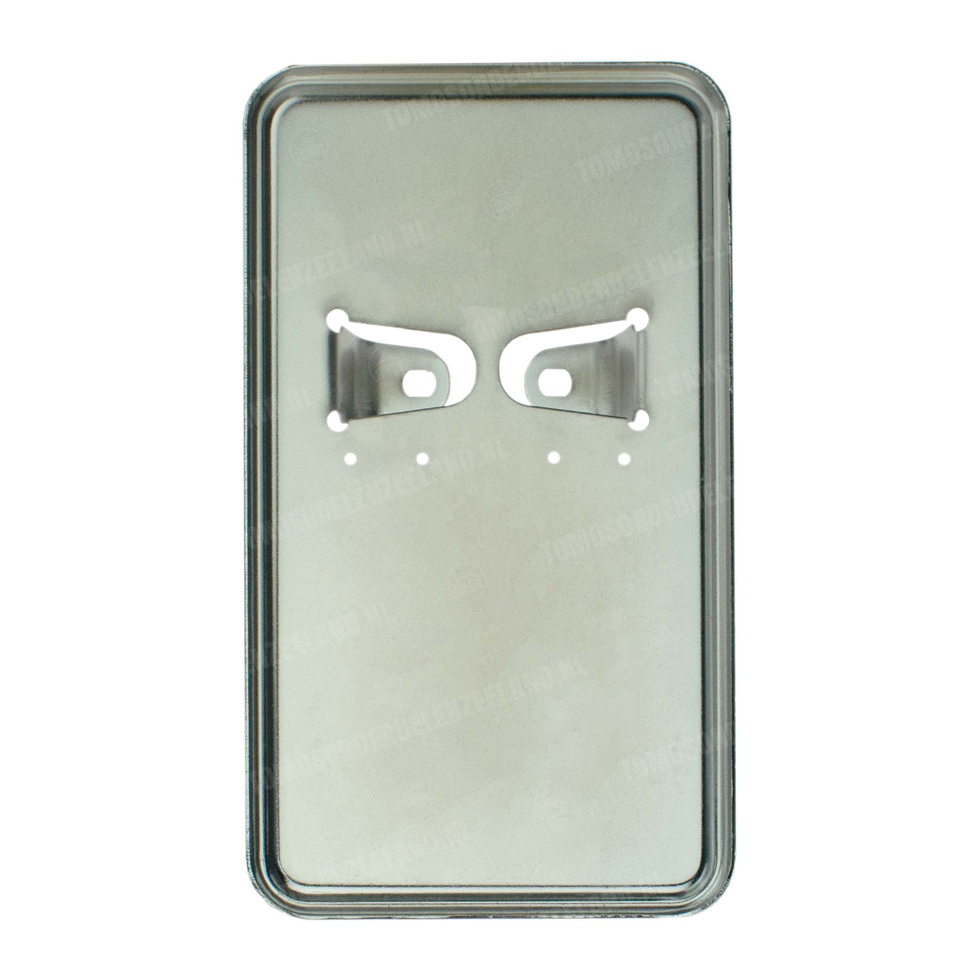 1497 Kentekenplaathouder staand chroom 10x17.5cm