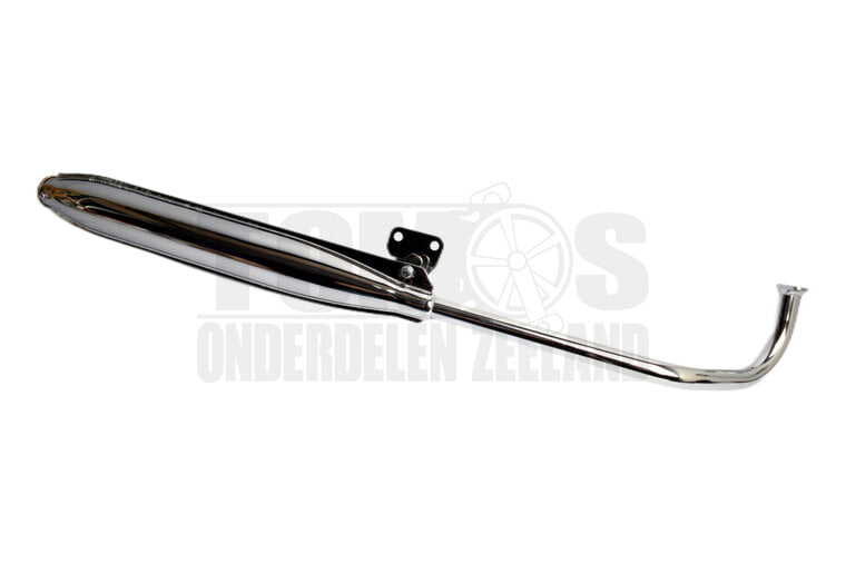 Tomos Uitlaat 22mm Tecno Speedy standaard chroom Euro2 voor A3 / A35 / A52