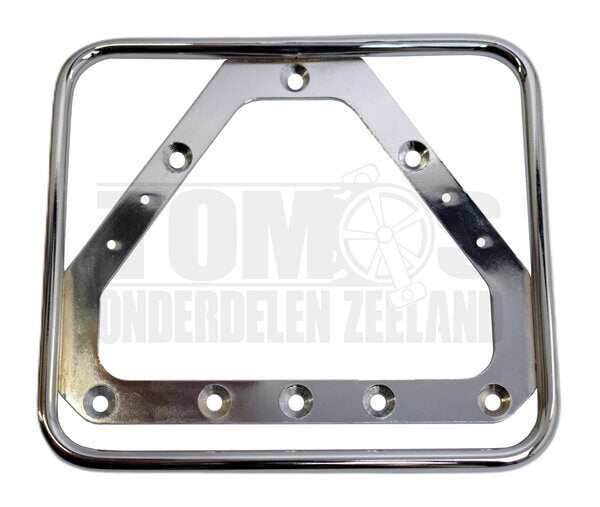 Kentekenplaathouder classic chroom liggend 14.5x12.5cm