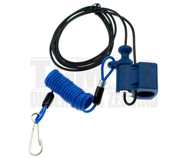 Stuurschakelaar motor Killswitch / dodemanskoord luxe stuur montage blauw