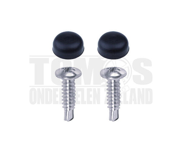 Kentekenplaat Bevestiging set 5.0x16mm Zwart