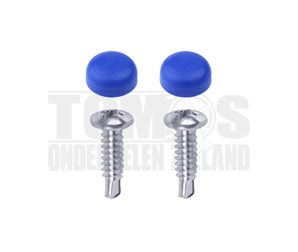 Kentekenplaat Bevestiging set 5.0x16mm Blauw