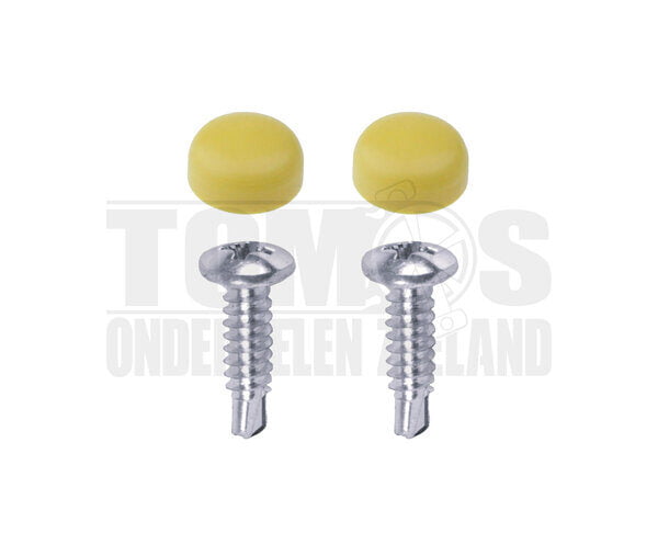Kentekenplaat Bevestiging set 5.0x16mm Geel