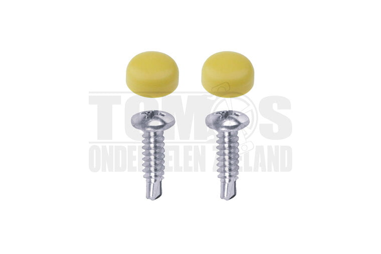 Kentekenplaat Bevestiging set 5.0x16mm Geel