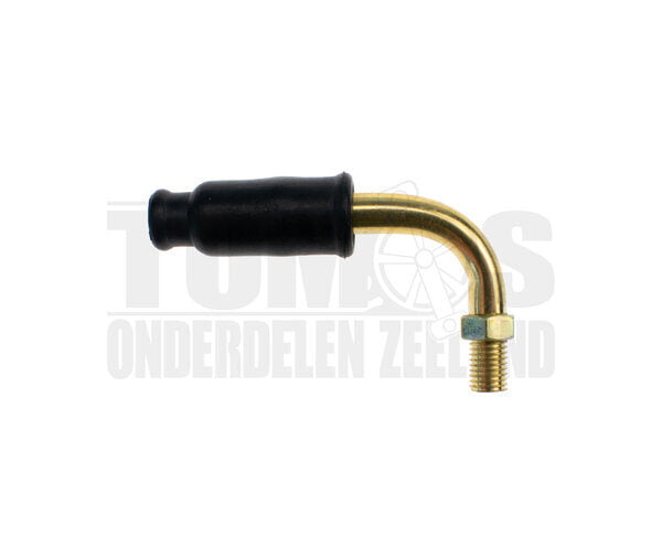 Carburateur Elleboog stelschroef 90 graden goud met gaskabelhoed Bing / PHBG / SHA