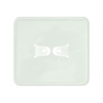 Kentekenplaathouder liggend wit staal 14.5x12.5cm