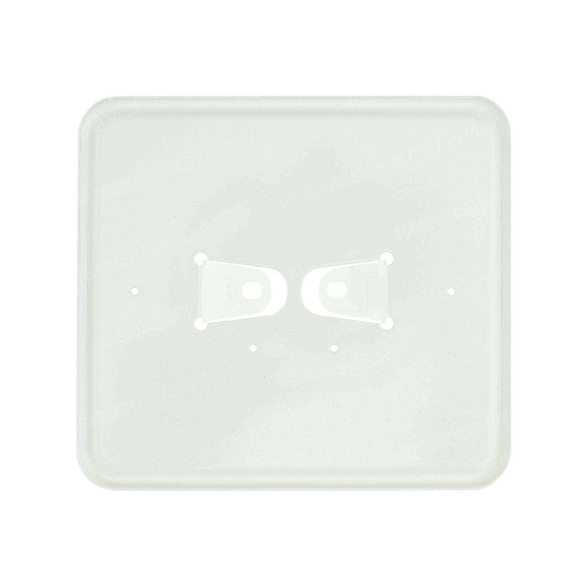 1464 Kentekenplaathouder liggend wit staal 14.5x12.5cm