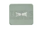 Kentekenplaathouder liggend wit staal 14.5x12.5cm