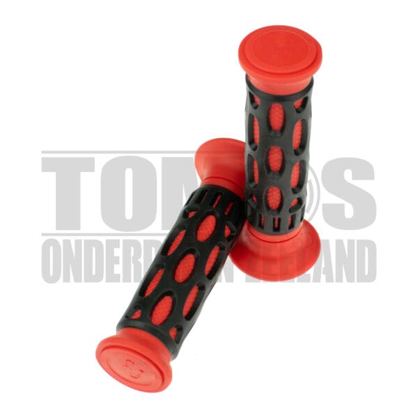 Handvatten Two Tone zwart / rood 22mm / 24mm