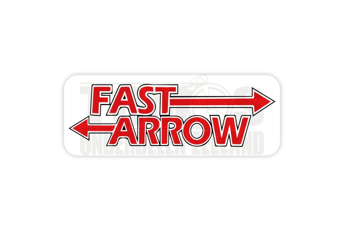 Sticker Fast Arrow logo 10x3cm universeel