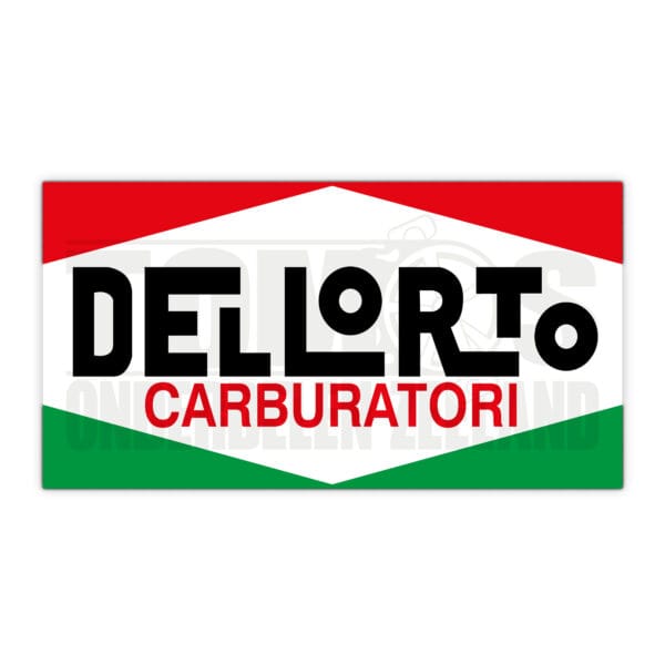 Sticker Dellorto logo 10x5cm universeel