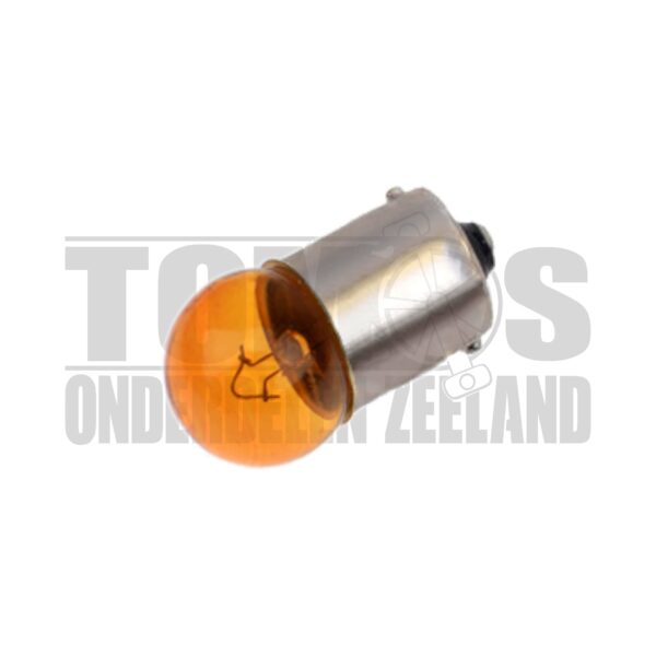 Lamp BA15s 12V 10 Watt oranje achterlicht / knipperlicht