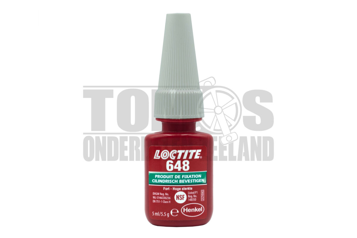Loctite 648 schroefdraadborgmiddel groen (extreem sterk) 5ml