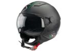 Helm Vito Jethelm met zonnevizier Lavori Fashion mat zwart