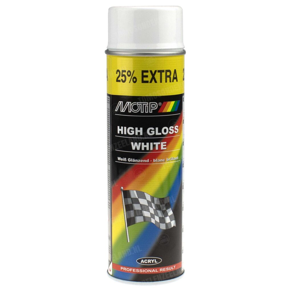 MoTip spuitlak wit hoogglans 500ml