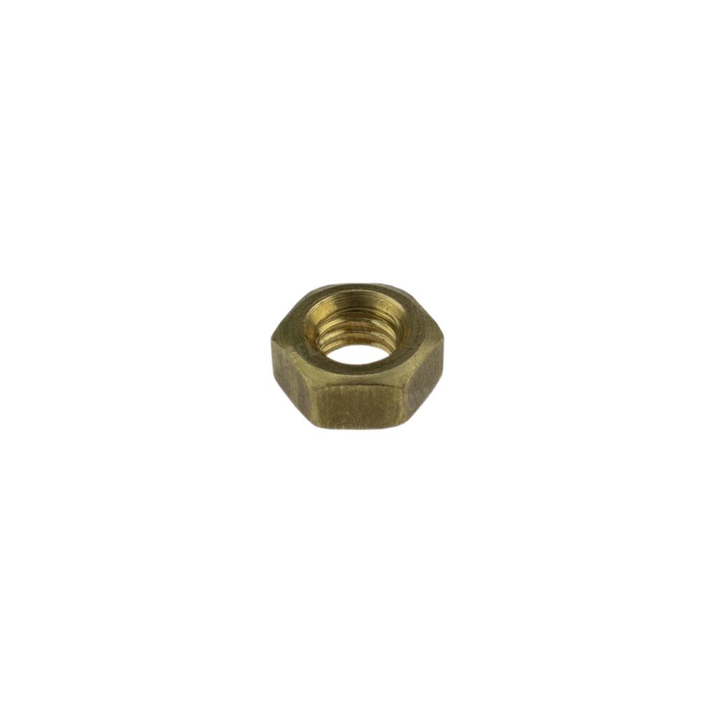 Uitlaatmoer M6x5mm messing kort universeel