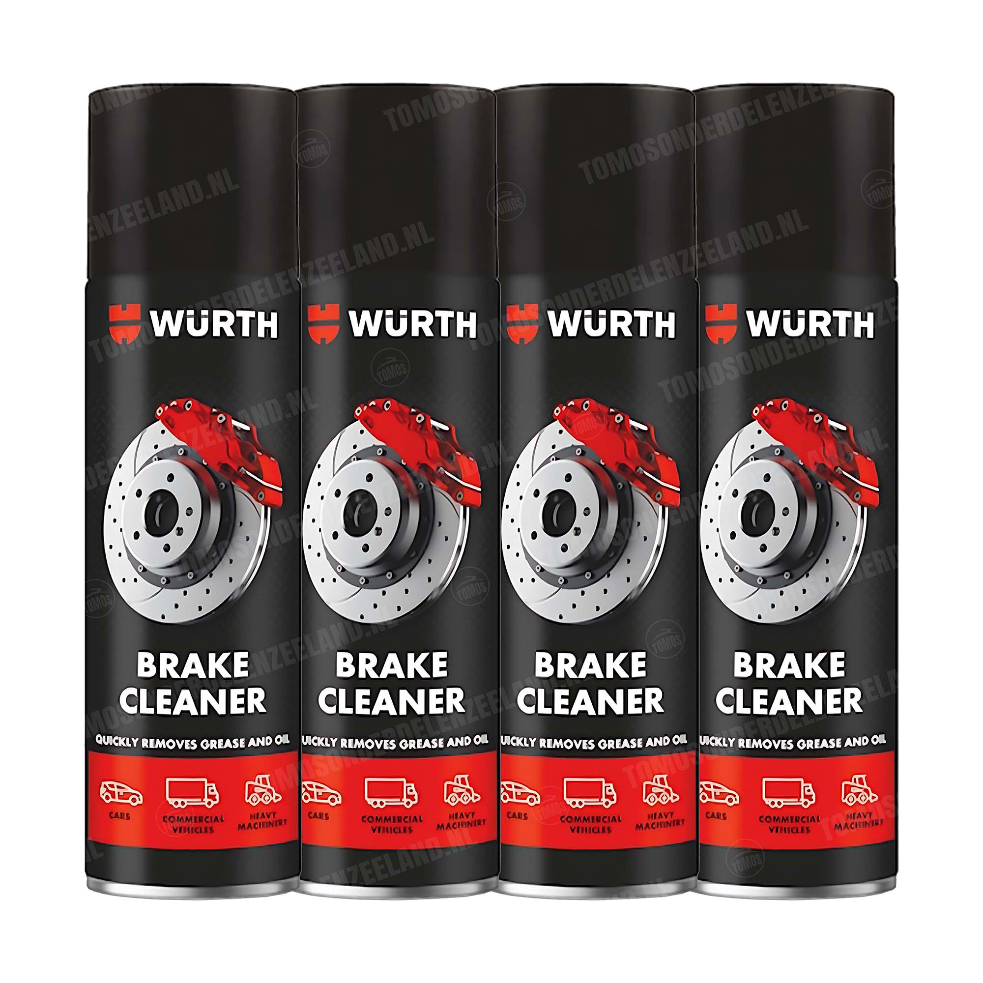 1548 Würth Remmenreiniger brake cleaner spray 500ml 4 stuks